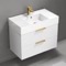 Floating Bathroom Vanity, Modern, 32